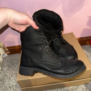 Chatties Black Women's Combat Boots